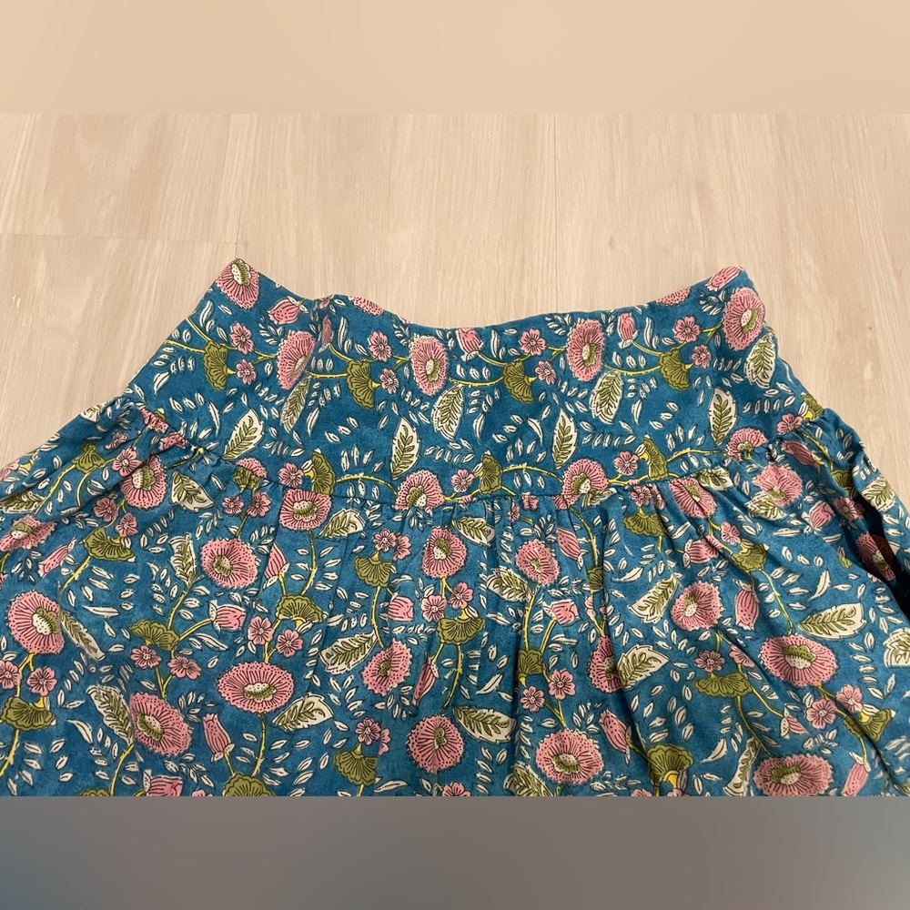 NATURAL LIFE Blue Floral Tiered Maxi Skirt - Picture 6 of 10